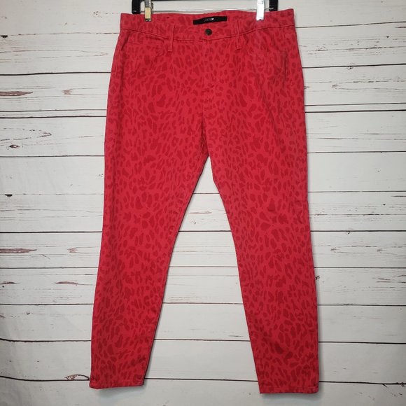 Joe's "The High Water"  Red Leopard Jeans - Picture 1 of 12